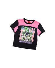 Do U Remember Panel Baby Tee - Black Multi
