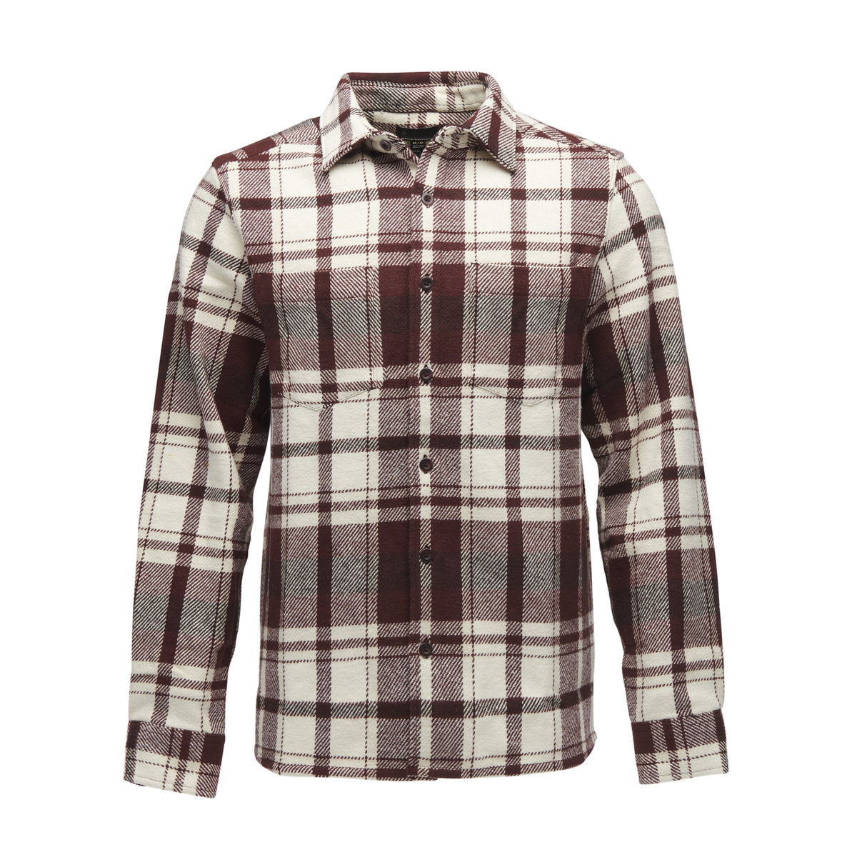 Burgundy-Off White Plaid,XS
