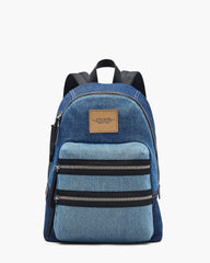 The Biker Colorblock Denim Large Backpack - Indigo Multi