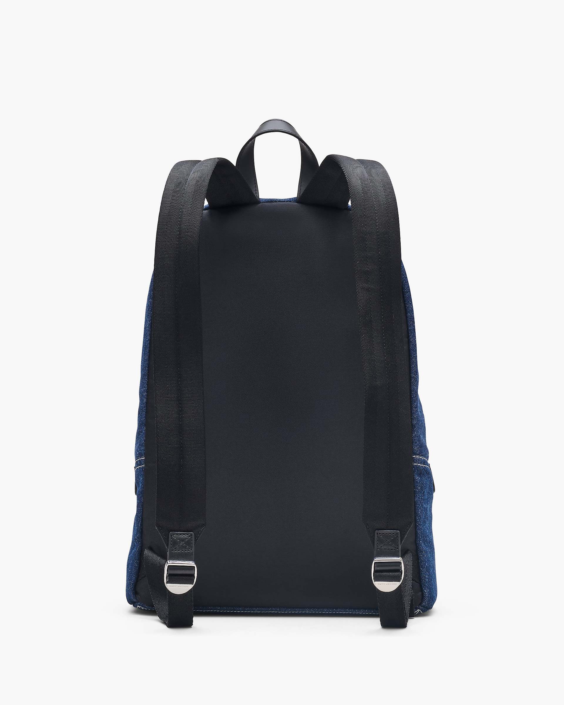 The Biker Colorblock Denim Large Backpack - Indigo Multi