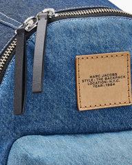 The Biker Colorblock Denim Large Backpack - Indigo Multi