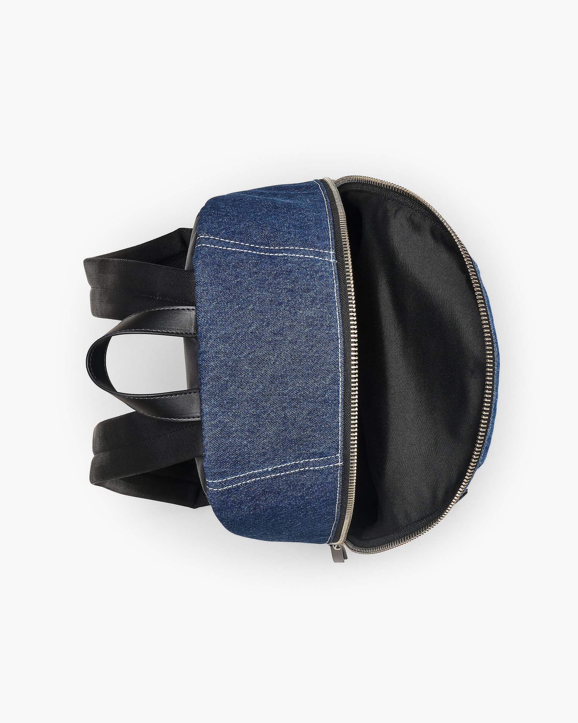 The Biker Colorblock Denim Large Backpack - Indigo Multi