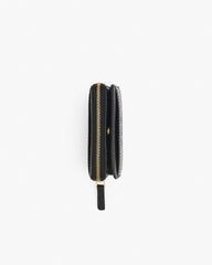 The Leather Mini Compact Wallet - Black|Black