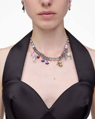 The Dollhouse Charm Necklace - Silver/Multi