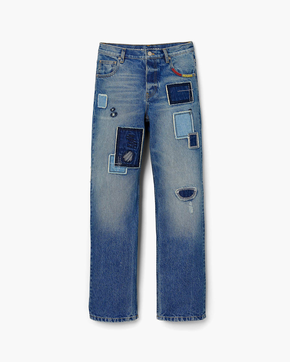 Patchwork Straight Jean - Bright Indigo