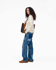 Patchwork Straight Jean - Bright Indigo
