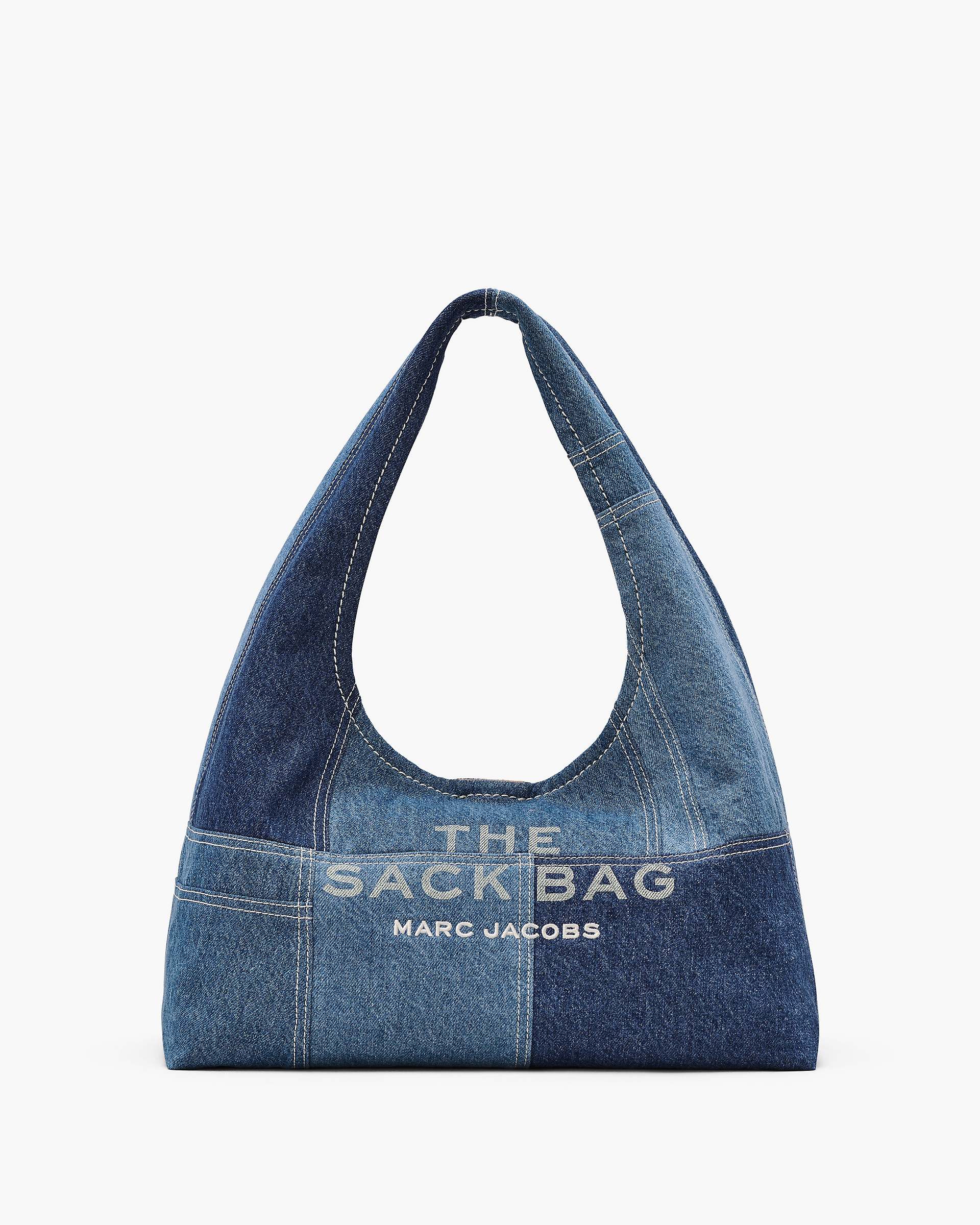 The Patchwork Denim Sack Bag - Blue Denim