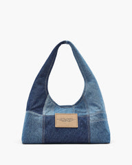 The Patchwork Denim Sack Bag - Blue Denim