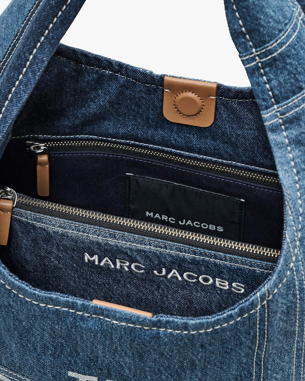 The Patchwork Denim Sack Bag - Blue Denim