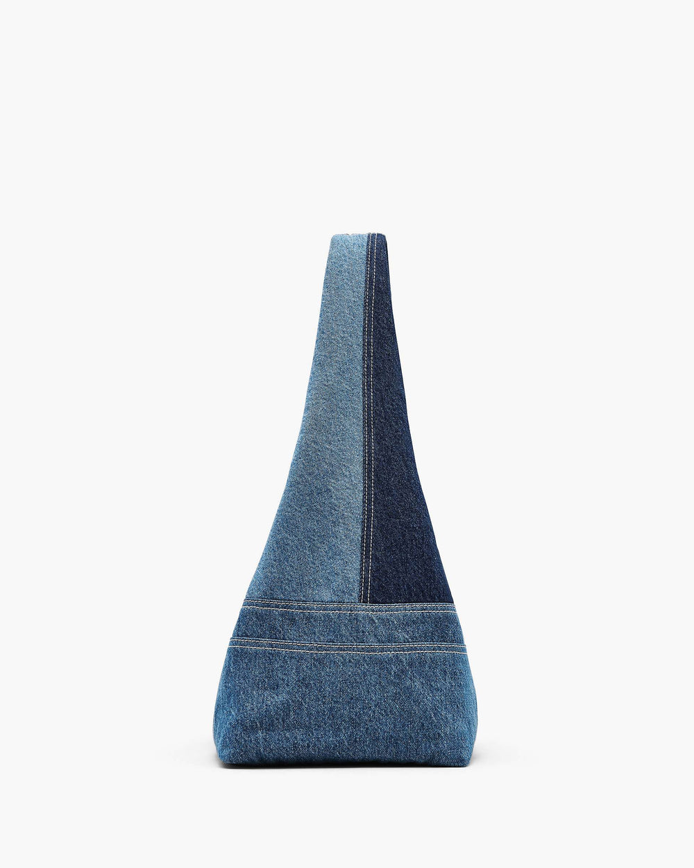 The Patchwork Denim Sack Bag - Blue Denim