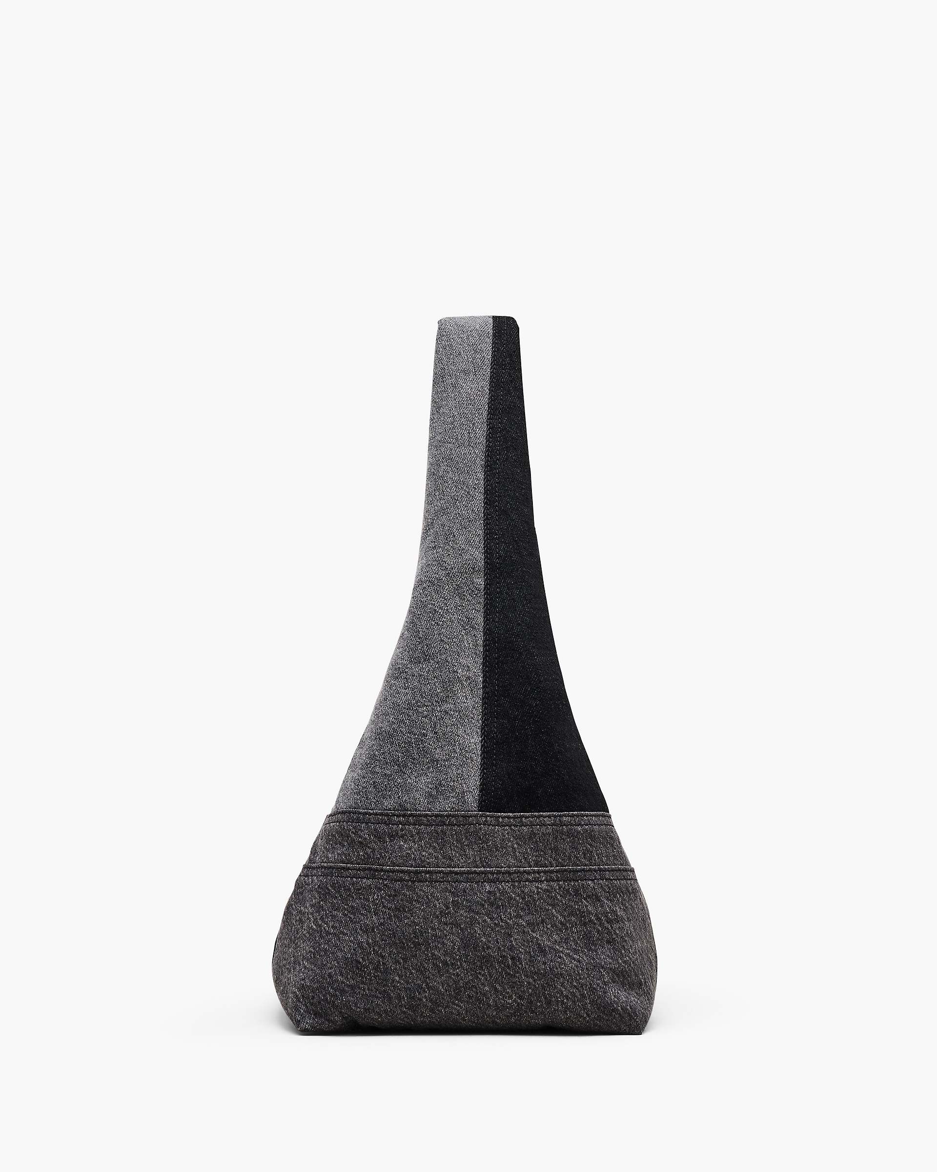 The Patchwork Denim Sack Bag - Black Denim