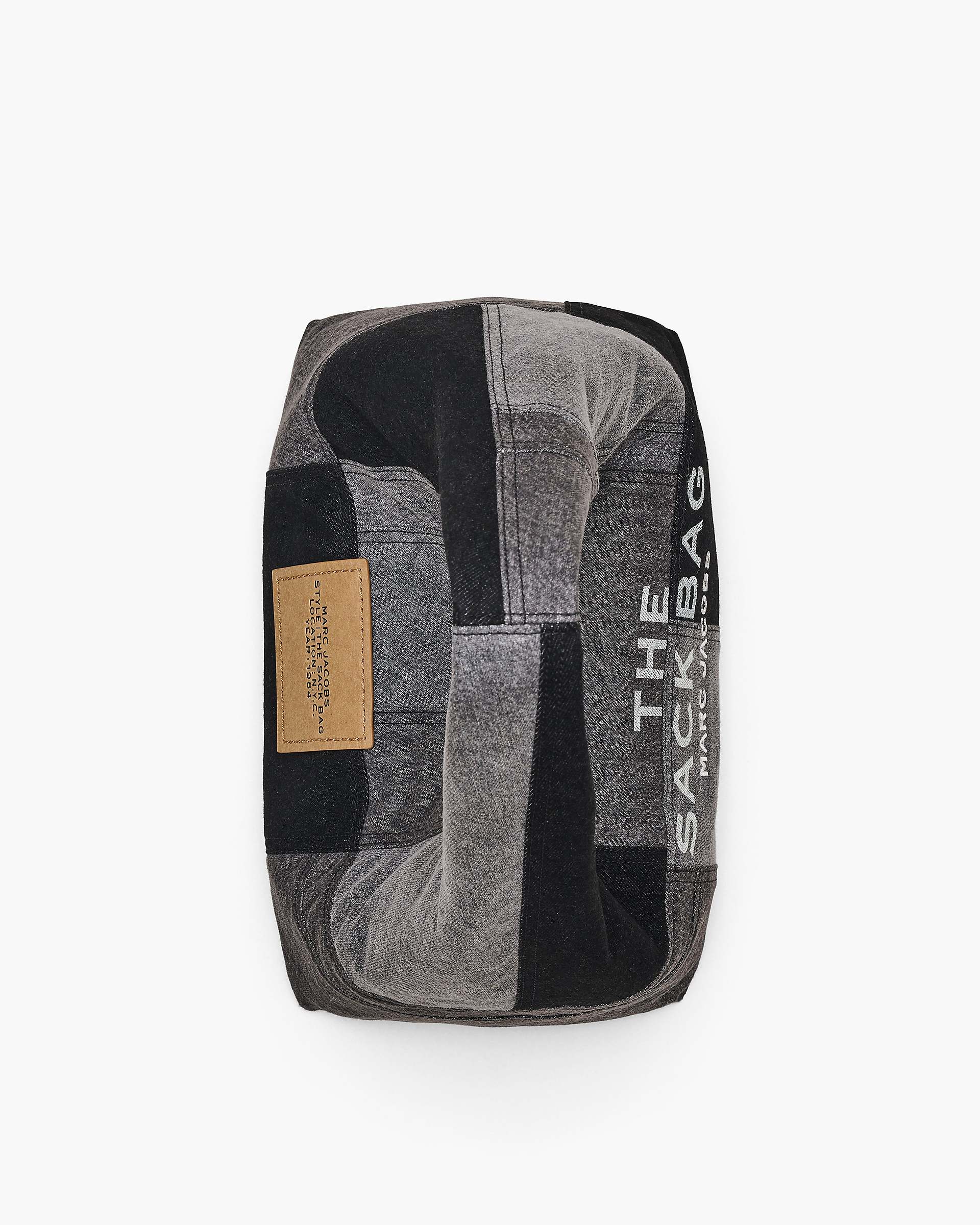 The Patchwork Denim Sack Bag - Black Denim