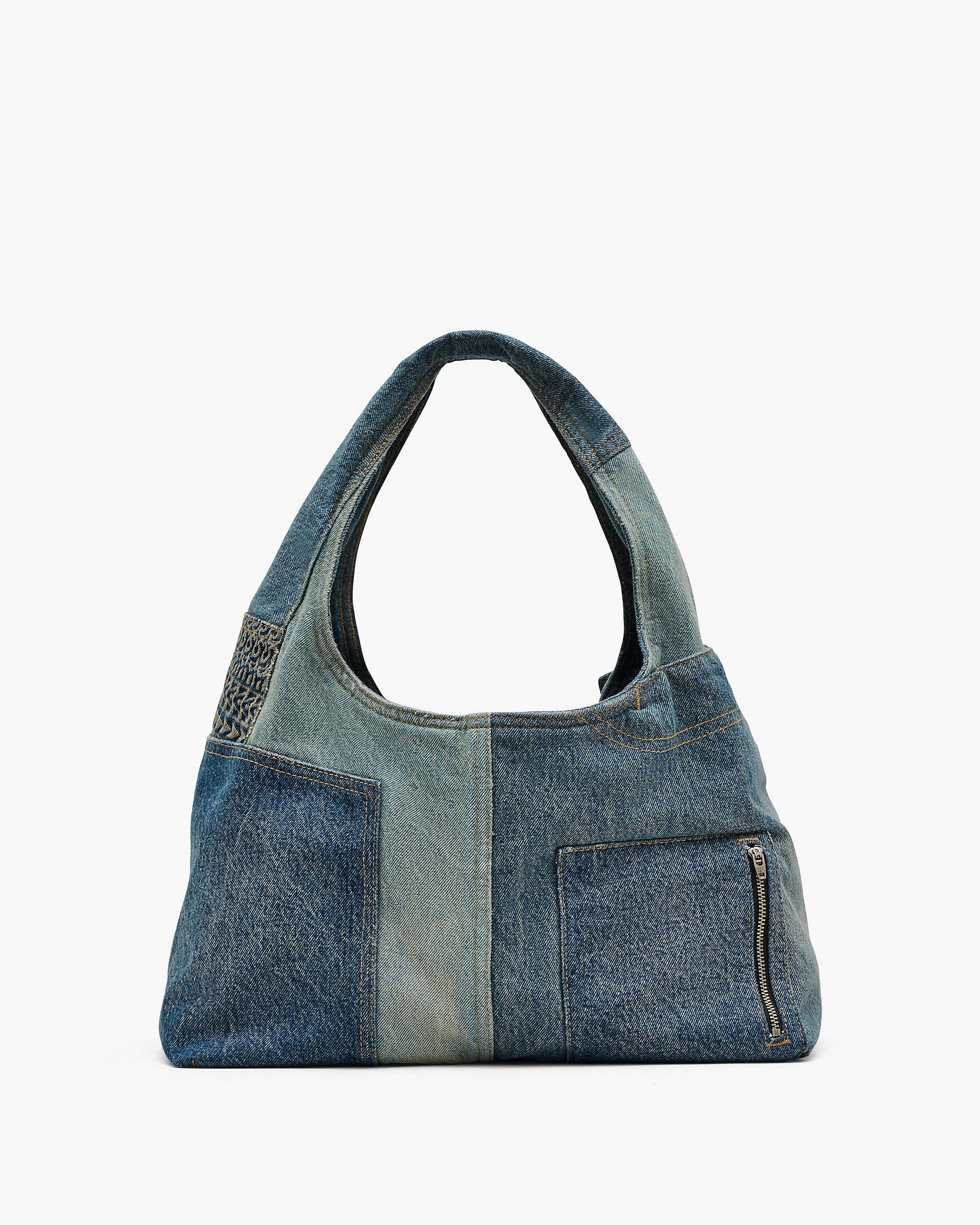 The Deconstructed Denim Sack Bag - Indigo Multi