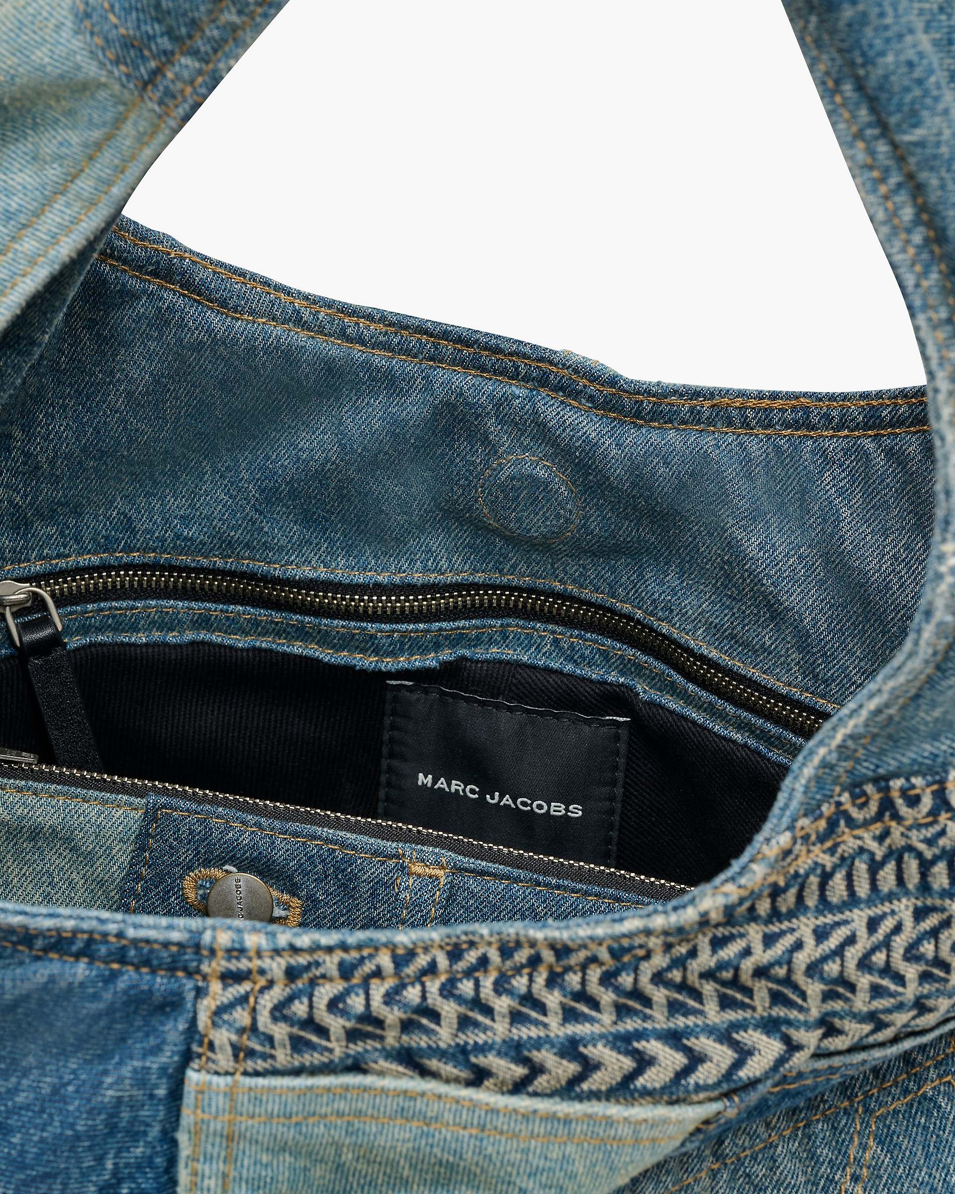 The Deconstructed Denim Sack Bag - Indigo Multi