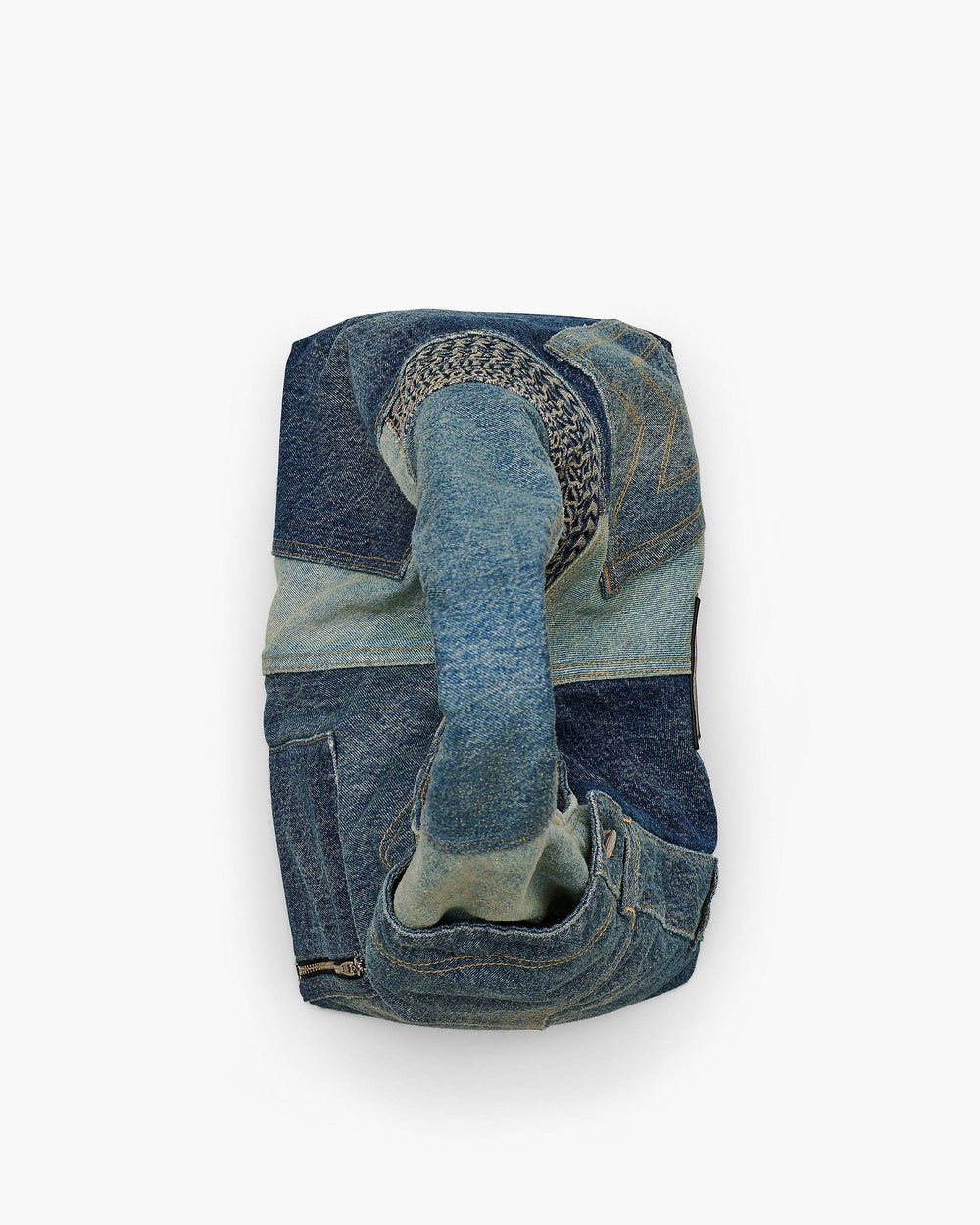 The Deconstructed Denim Sack Bag - Indigo Multi