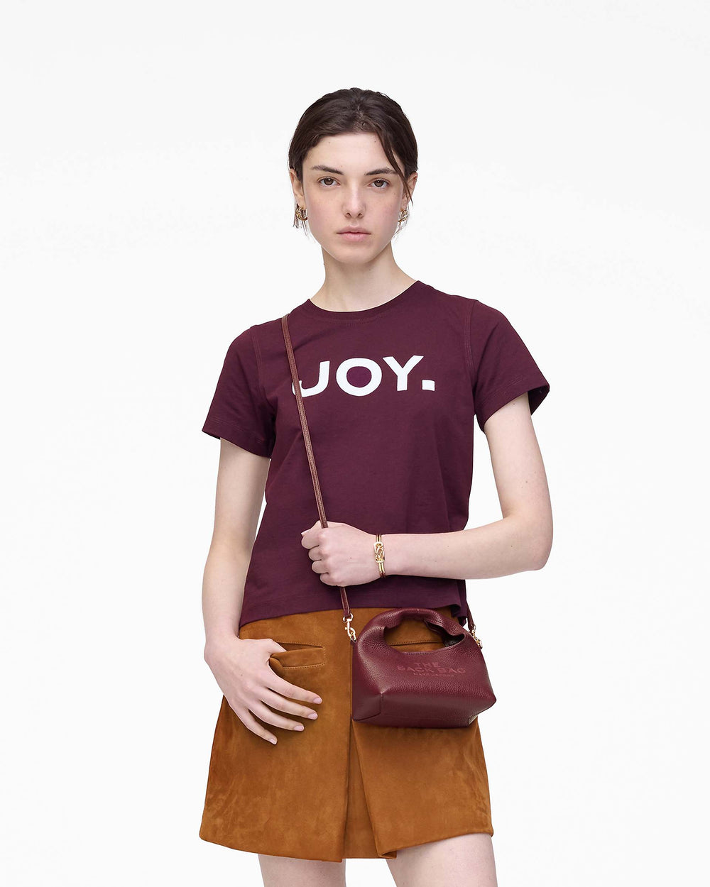 The Micro Crossbody Sack Bag - Cherry