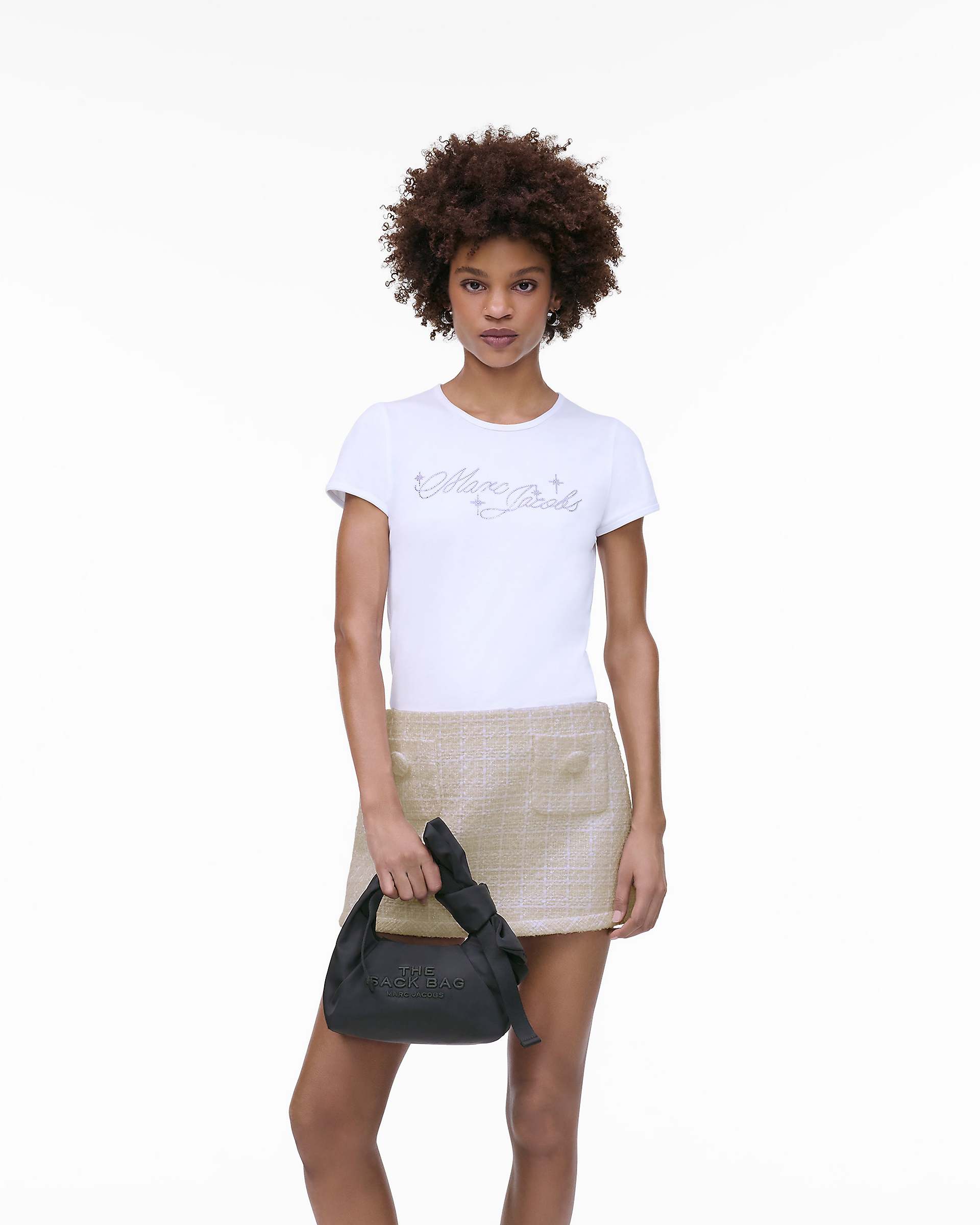 The Bow Nylon Mini Sack Bag - Black