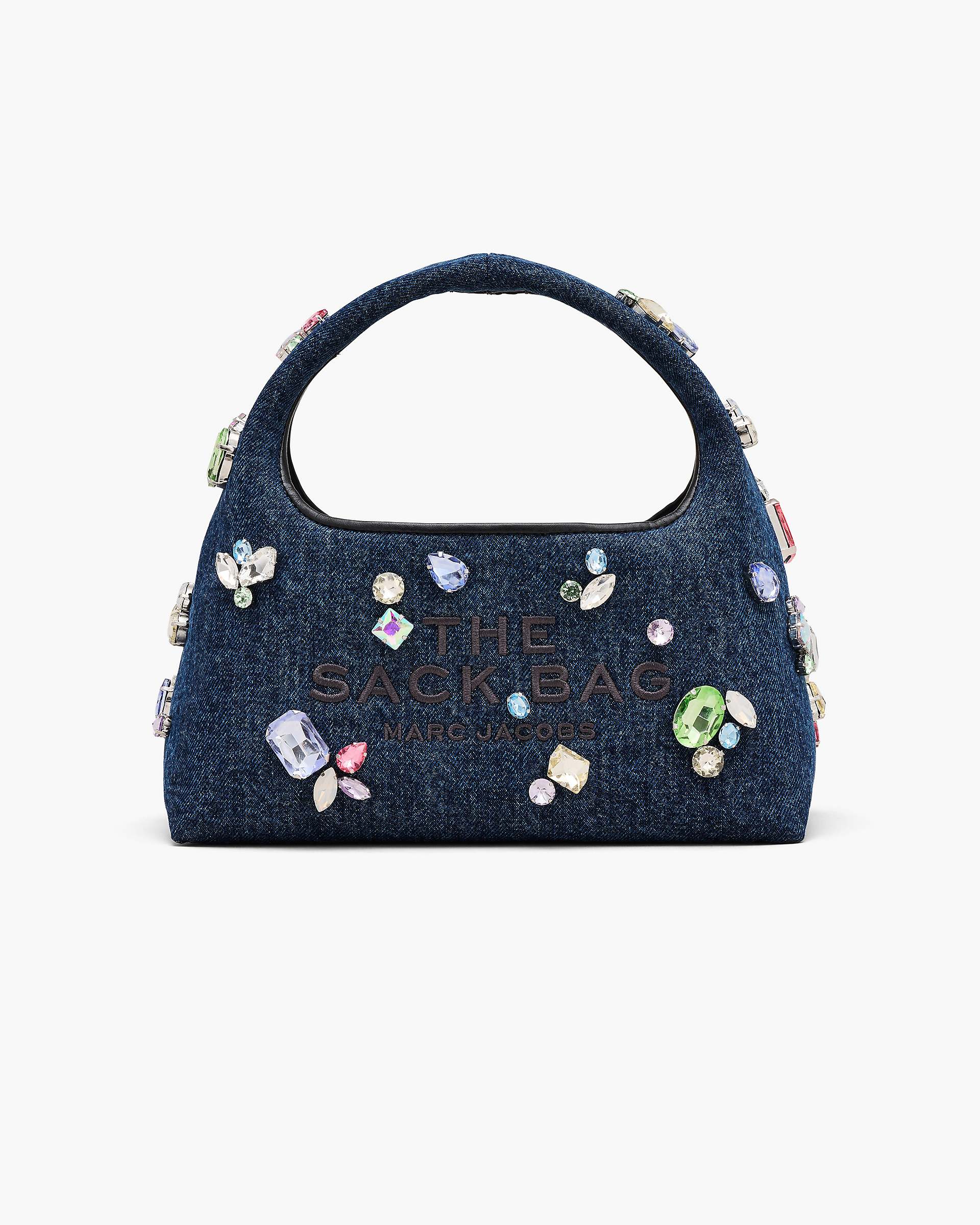 The Gem Denim Mini Sack Bag - Indigo