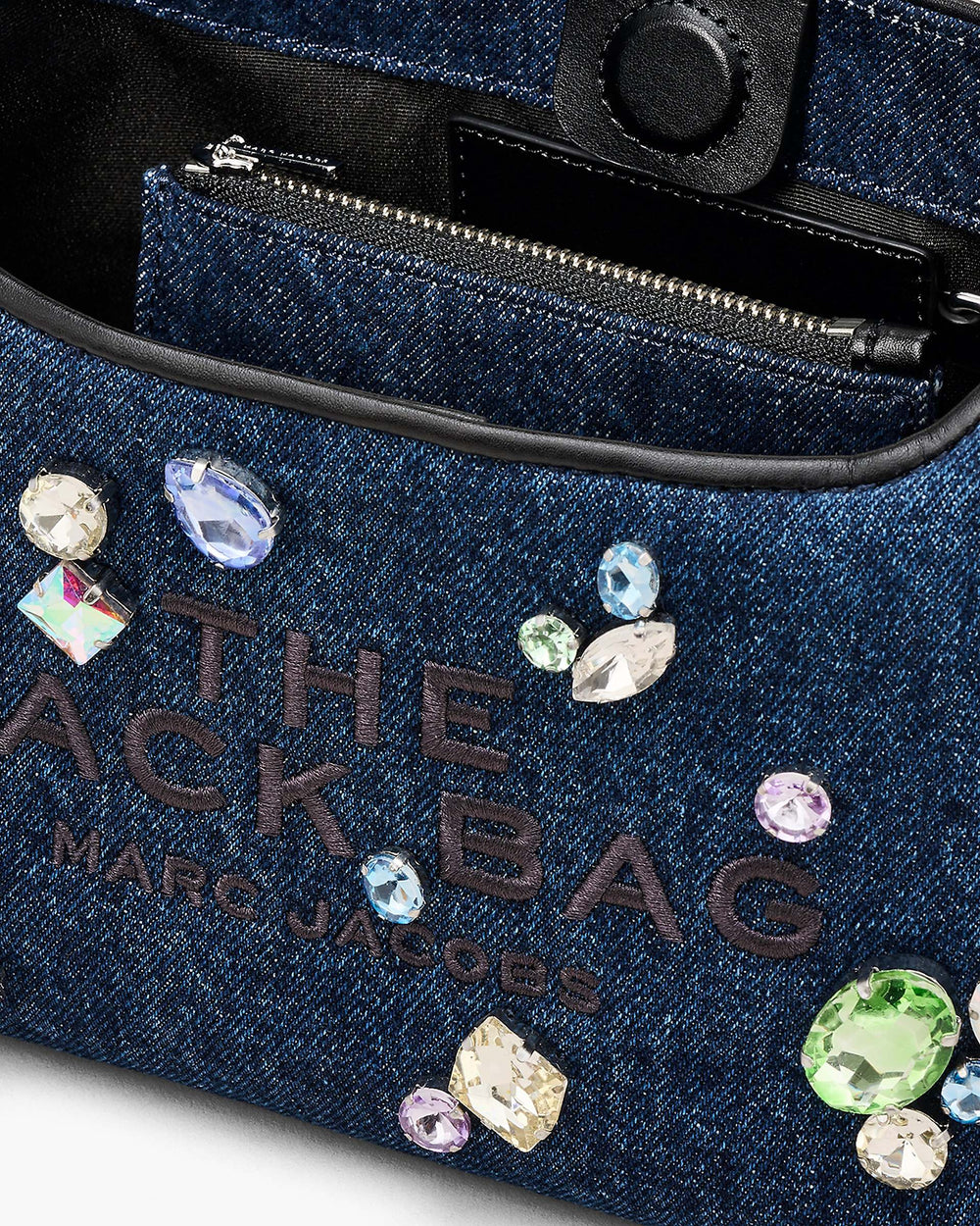 The Gem Denim Mini Sack Bag - Indigo