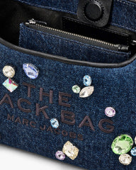 The Gem Denim Mini Sack Bag - Indigo