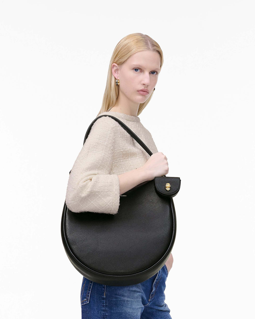 The Large Dual Hobo Bag - Black