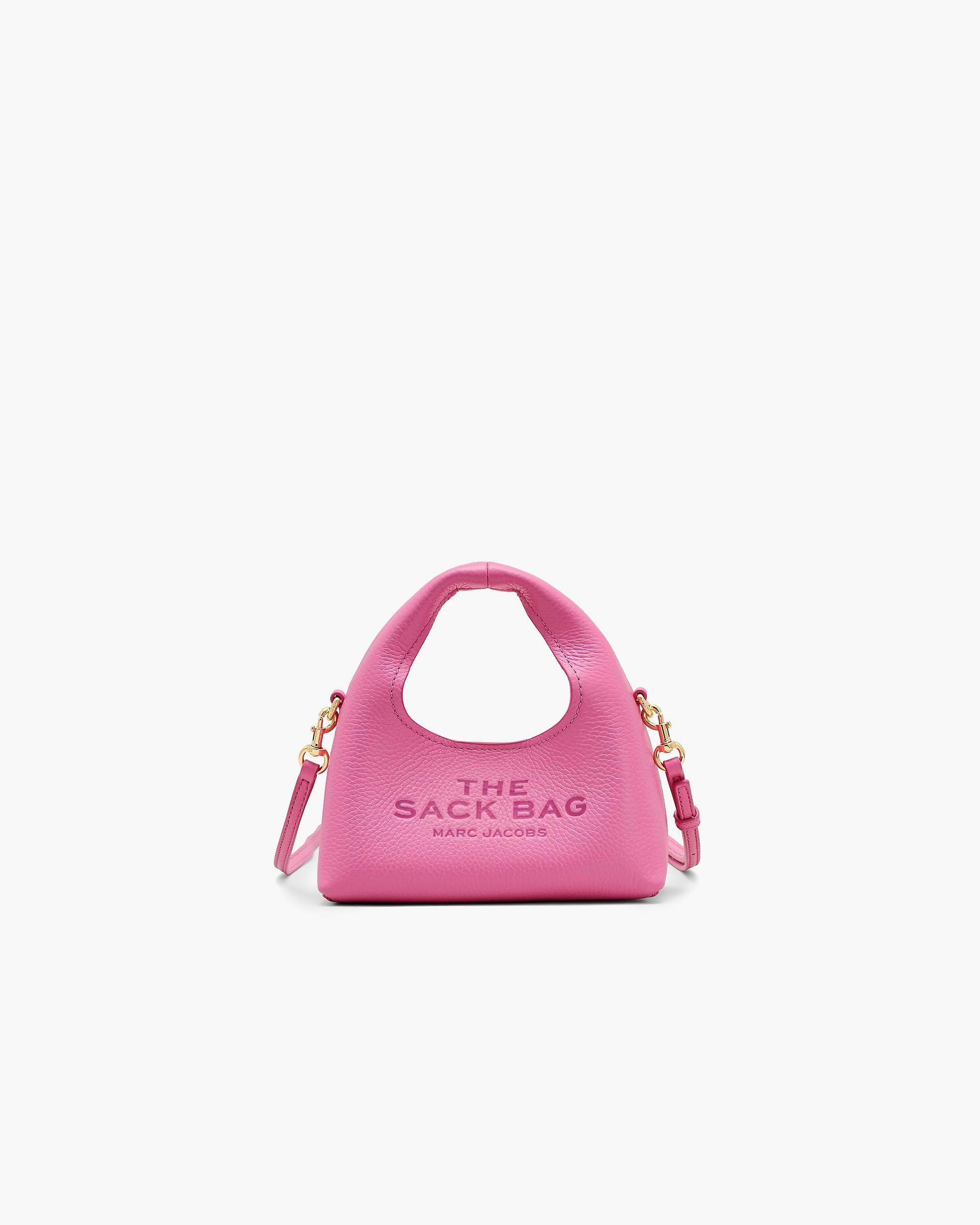 The Micro Crossbody Sack Bag - Bow Pink