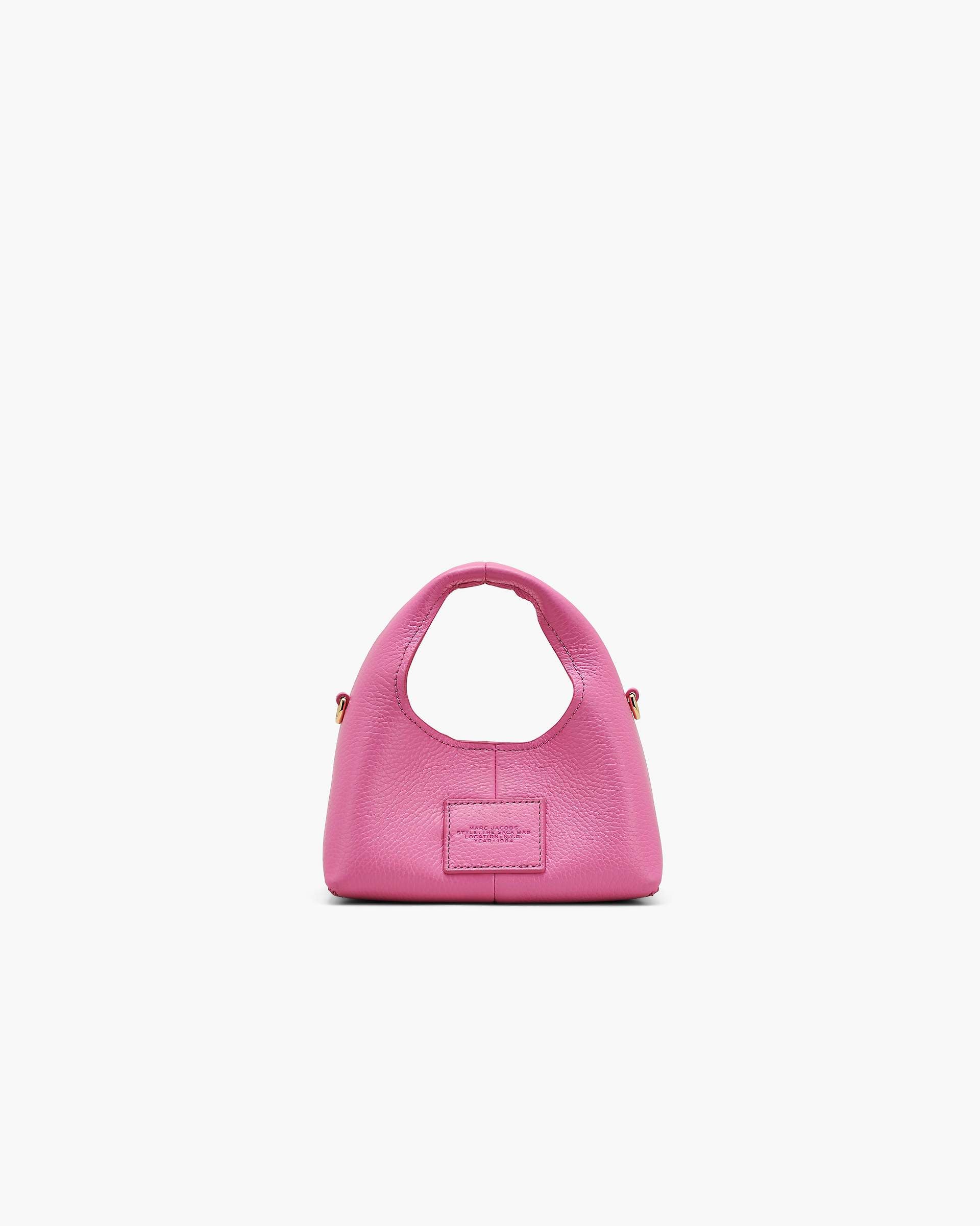 The Micro Crossbody Sack Bag - Bow Pink