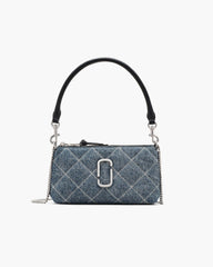 The Quilted Denim Snapshot Convertible Shoulder Bag - Light Wash Indigo