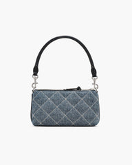 The Quilted Denim Snapshot Convertible Shoulder Bag - Light Wash Indigo