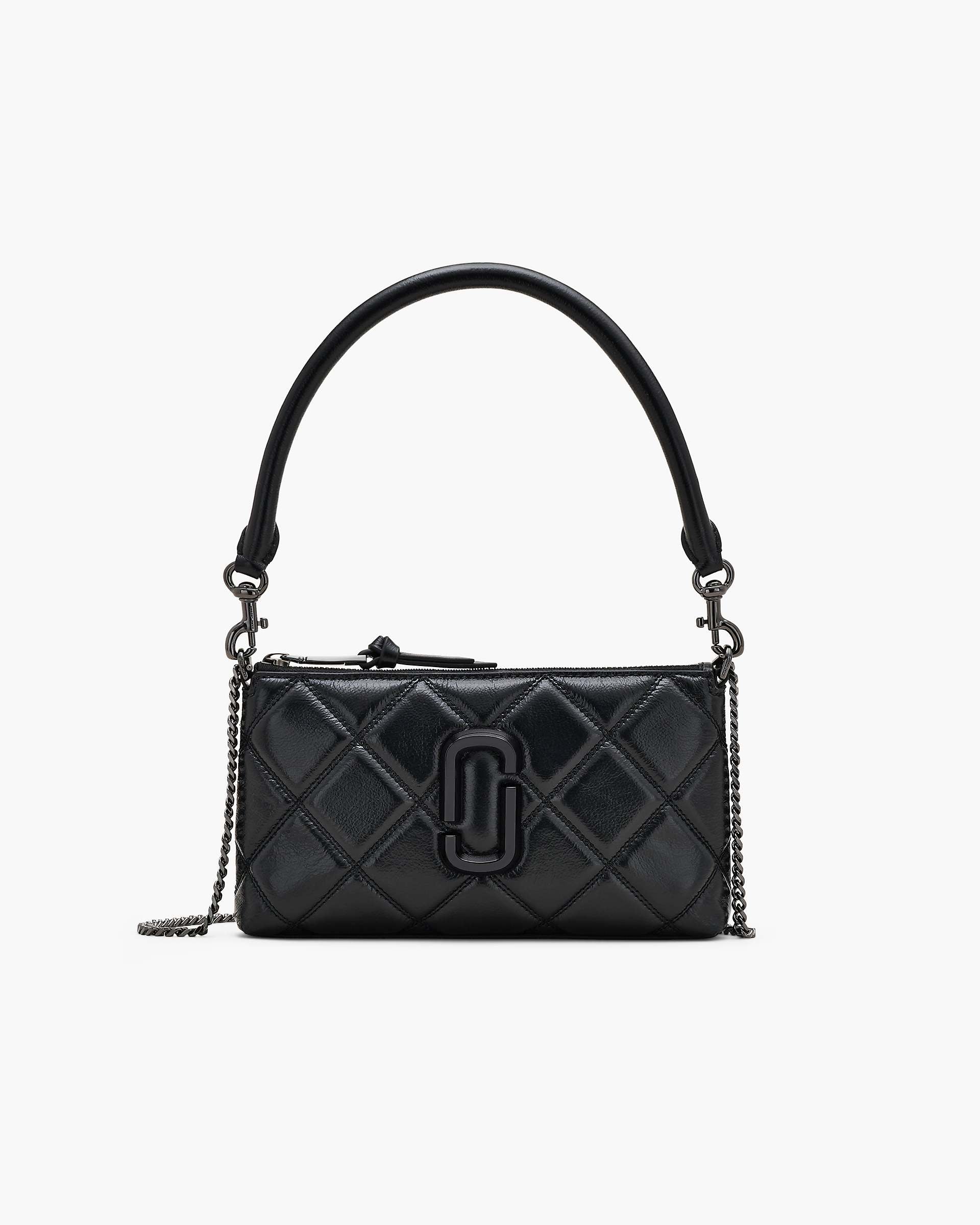 The Quilted Snapshot Convertible Shoulder Bag - Black