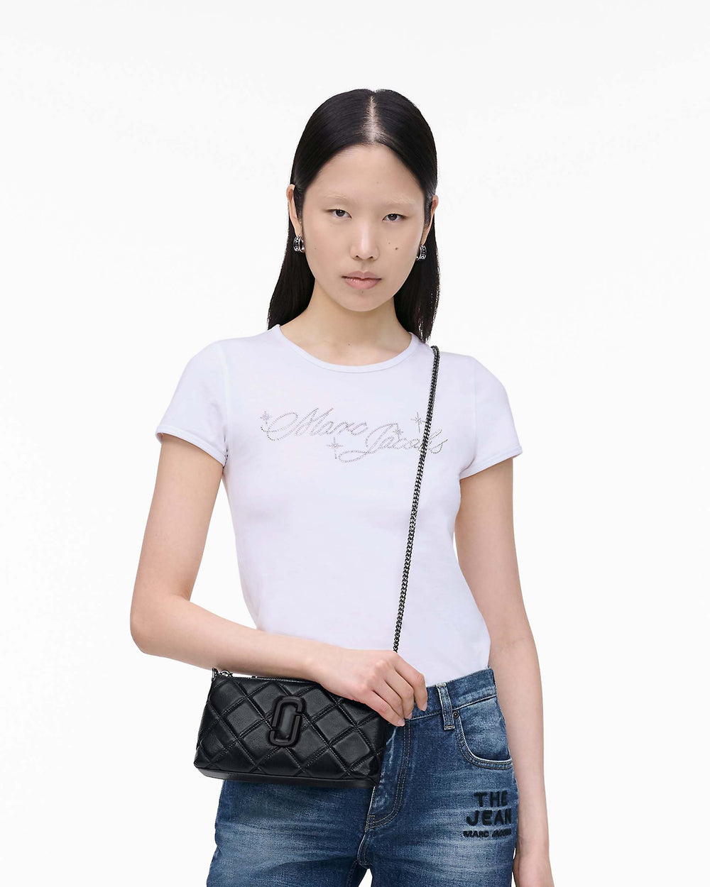The Quilted Snapshot Convertible Shoulder Bag - Black