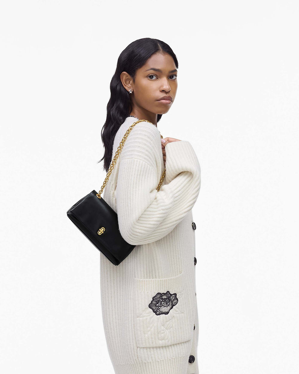 The Dual Chain Mini Bag - Black