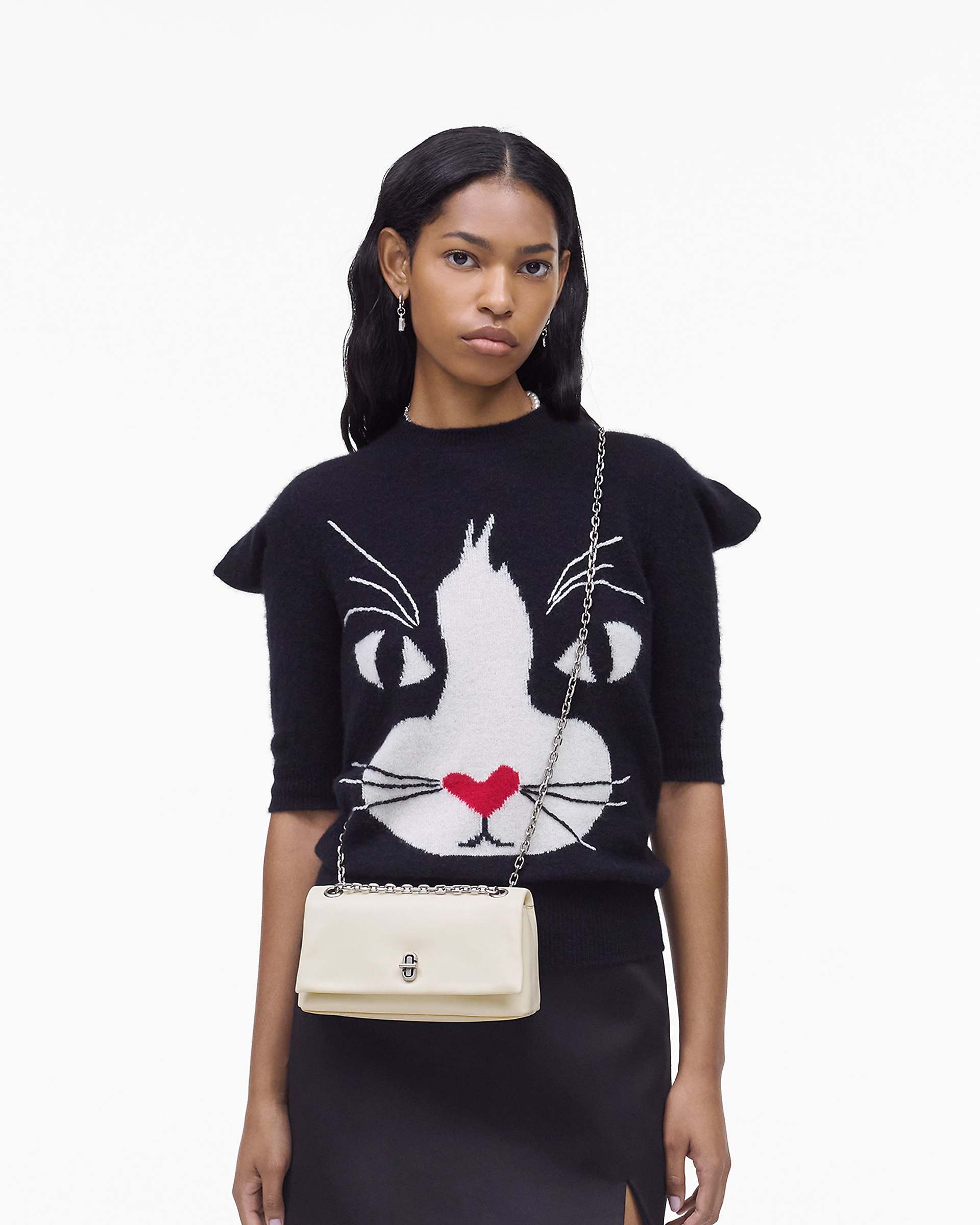 The Dual Chain Mini Bag - Cloud White