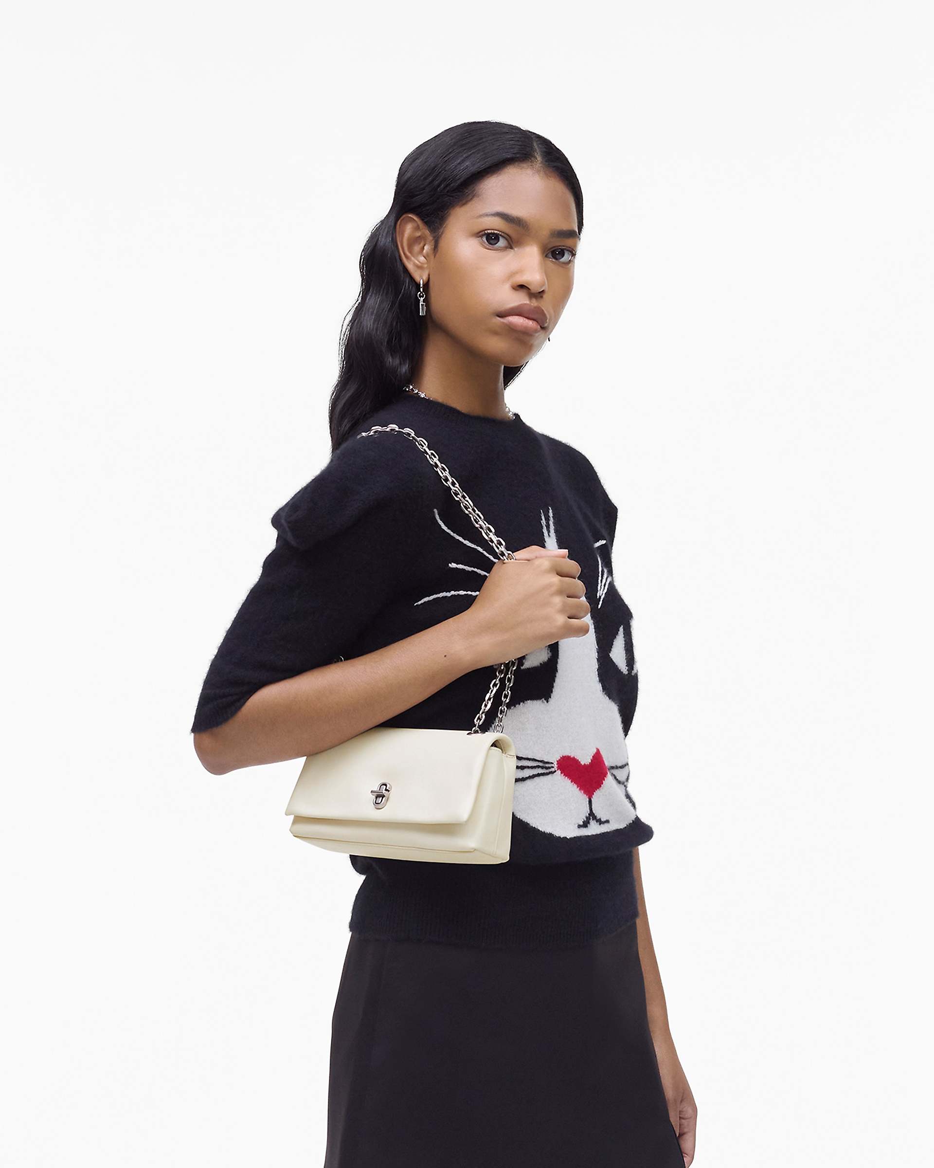 The Dual Chain Mini Bag - Cloud White