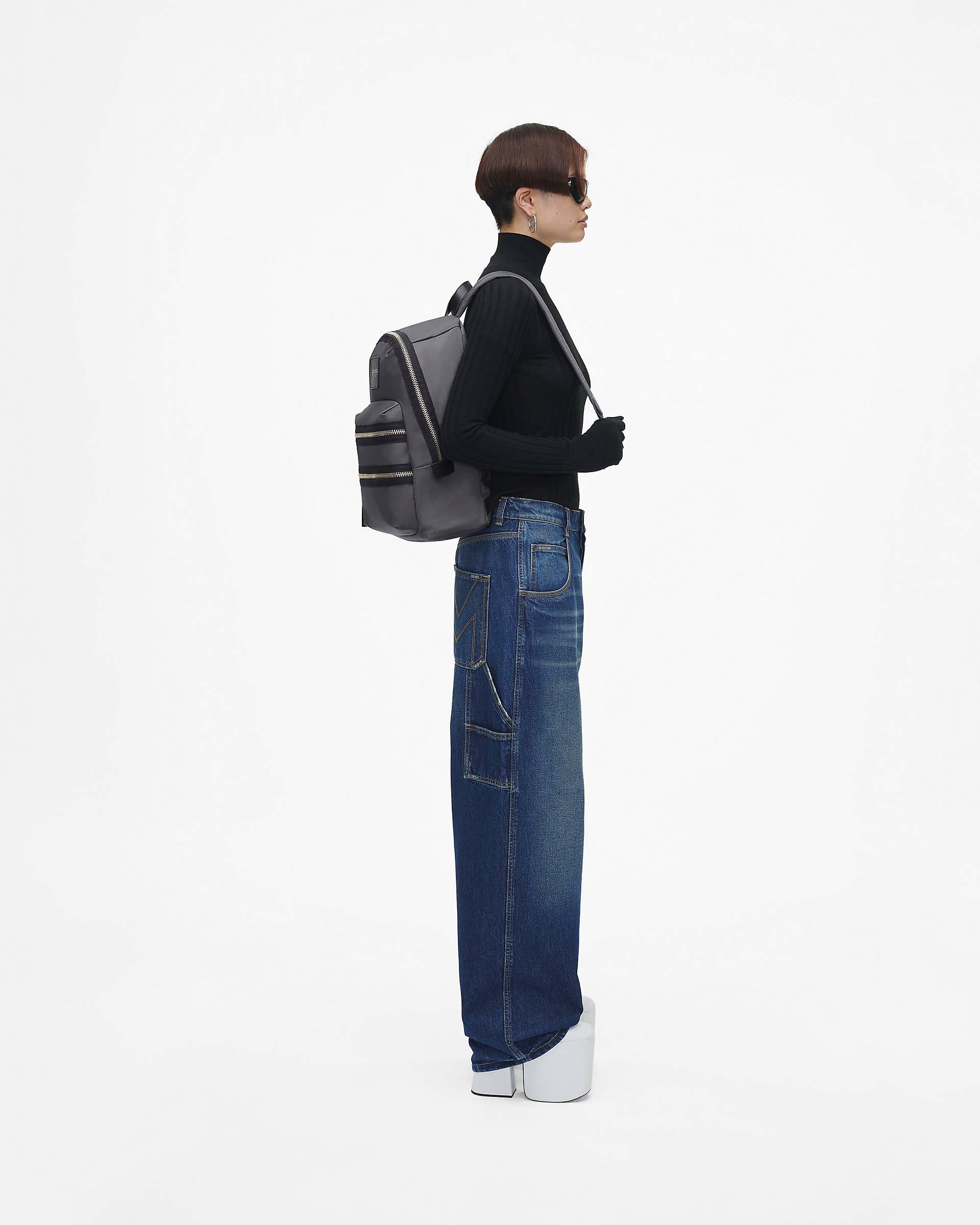 The Biker Nylon Large Backpack - Dark Shadow|Dark Shadow