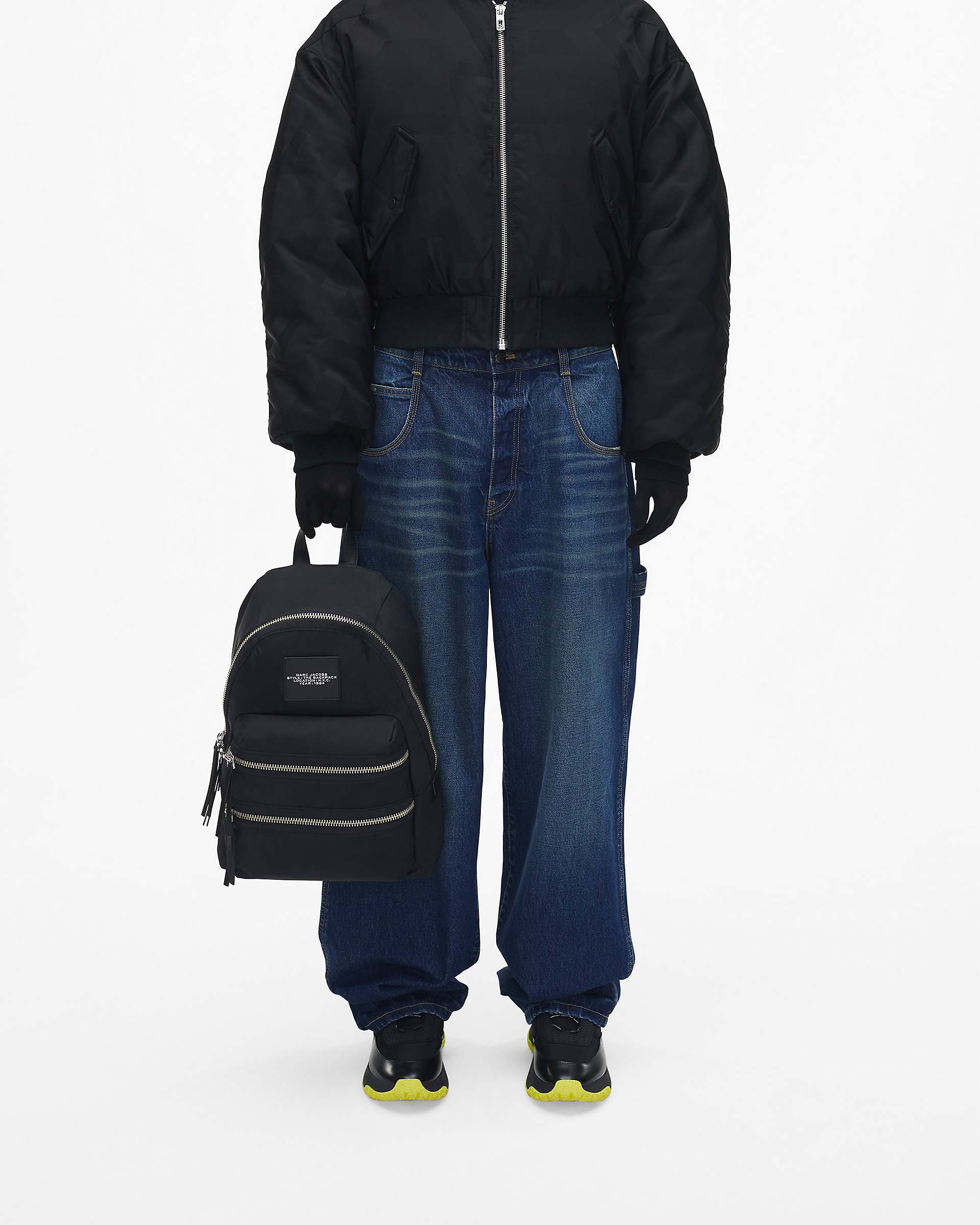The Biker Nylon Large Backpack - Black|Black