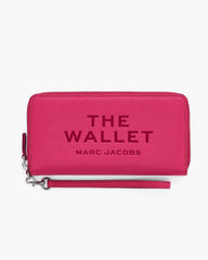 The Leather Continental Wallet - Raspberry Pink