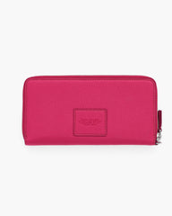The Leather Continental Wallet - Raspberry Pink