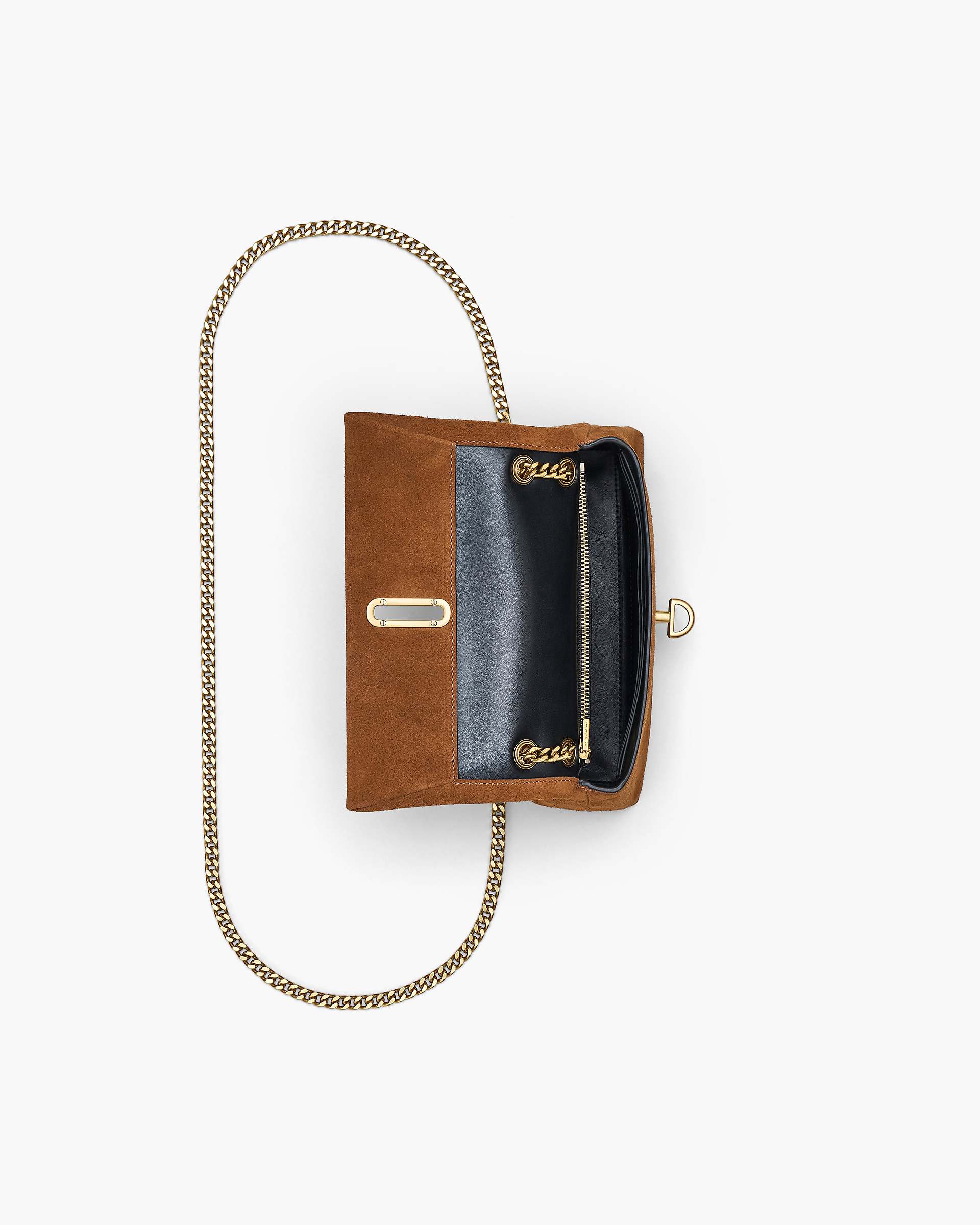 The Suede Dual Chain Mini Bag - Copper