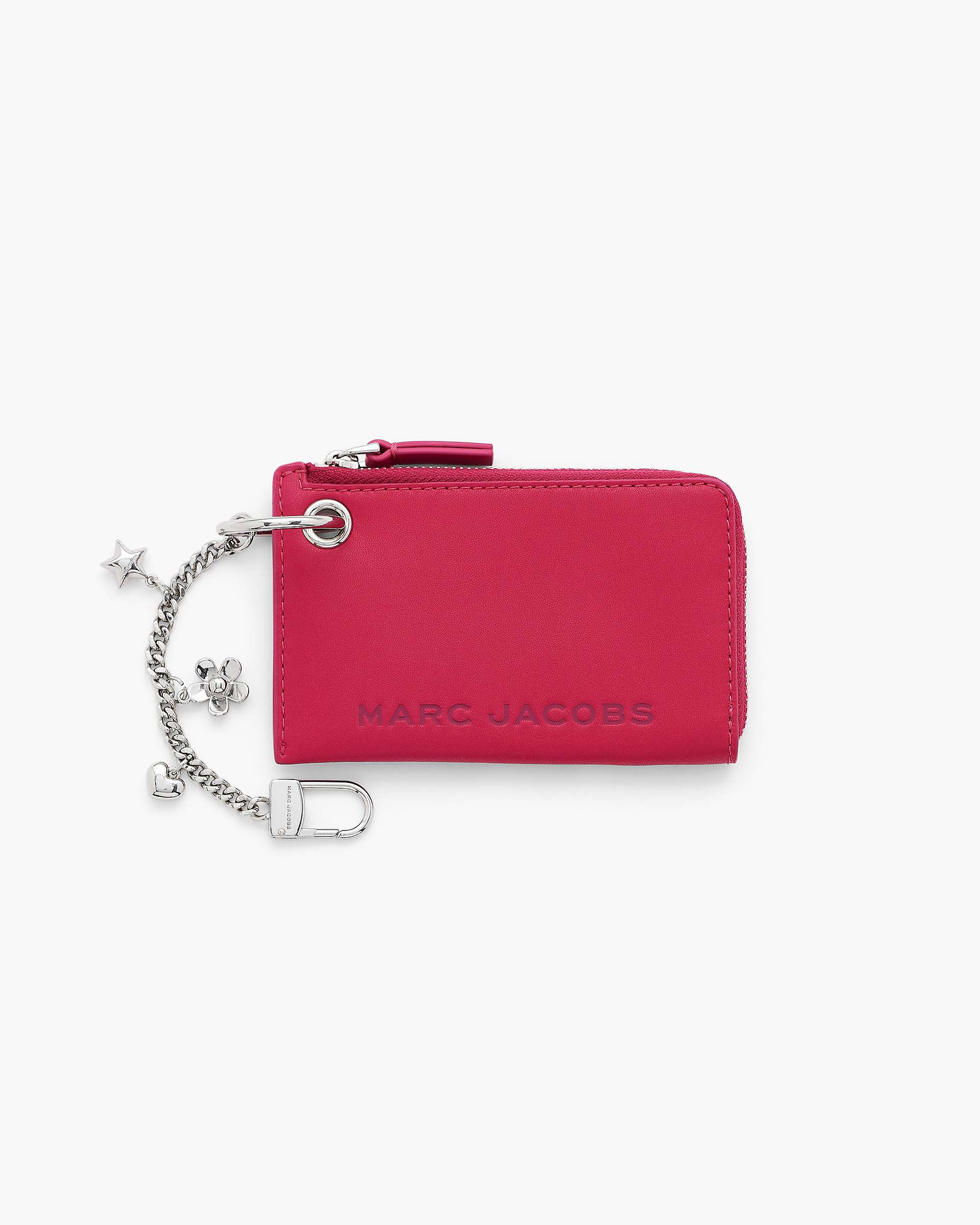 The Top Zip Charm Wallet - Raspberry Pink