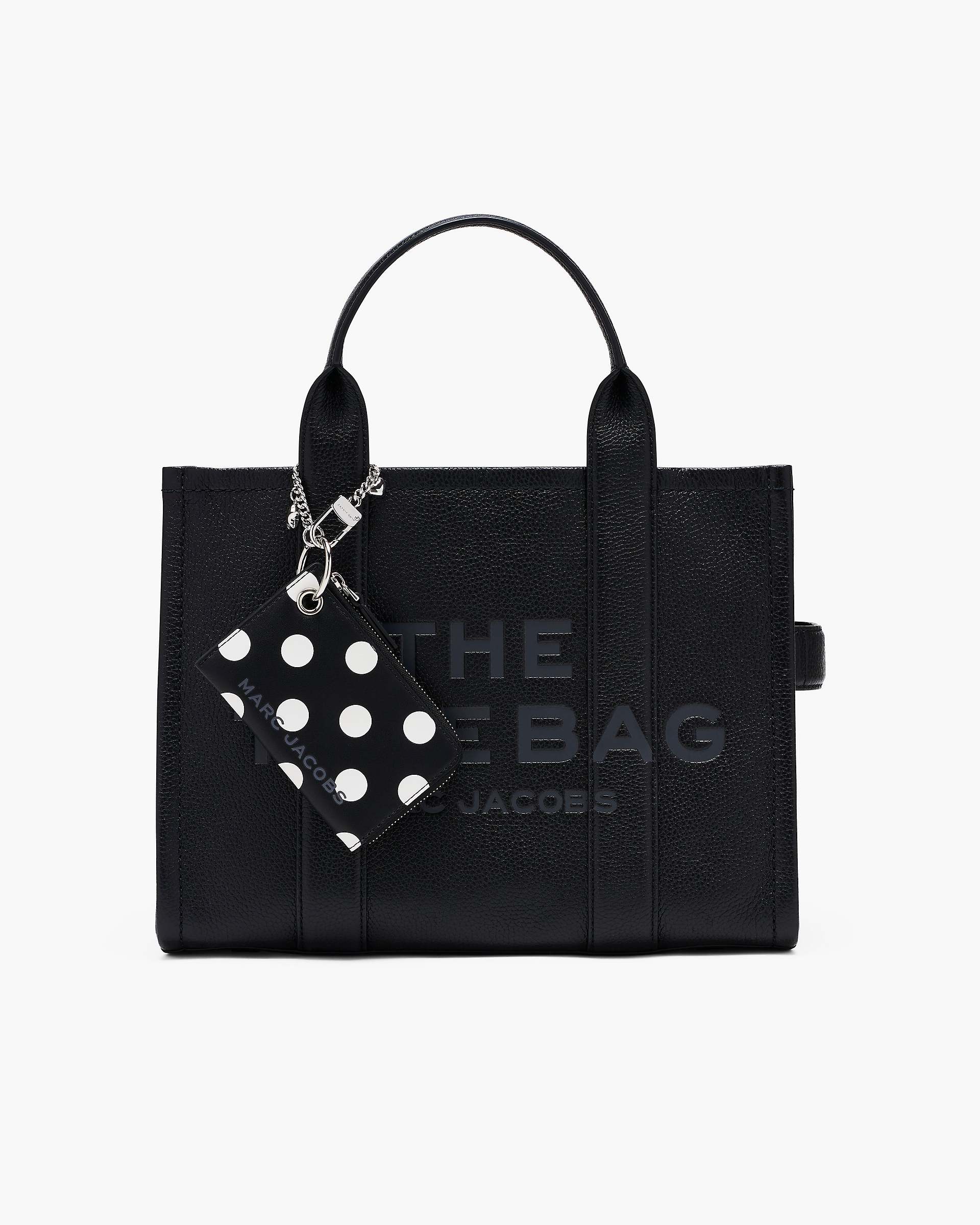 The Dots Top Zip Charm Wallet - Black Multi