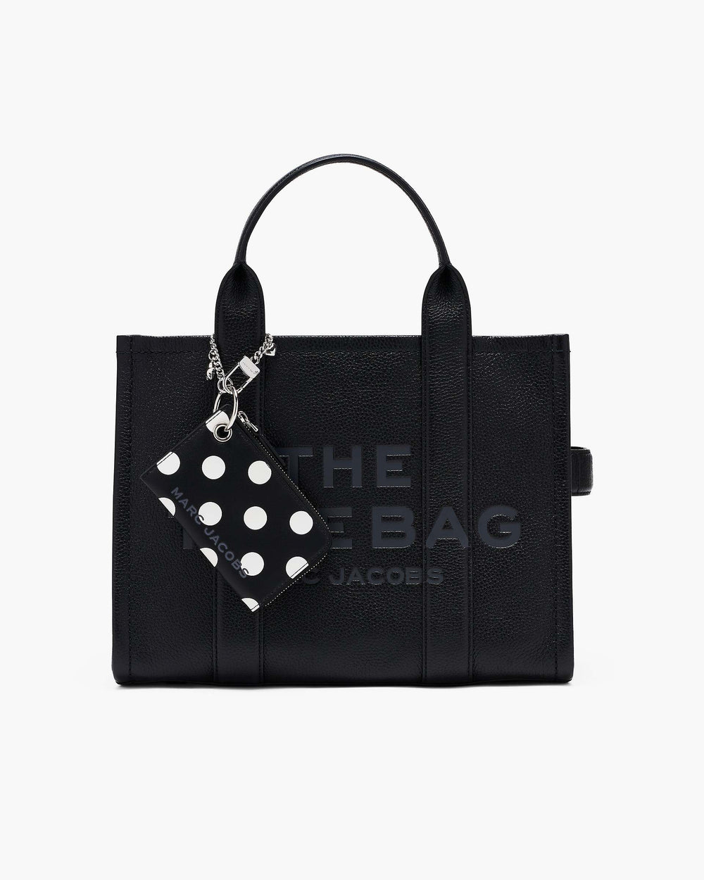 The Dots Top Zip Charm Wallet - Black Multi