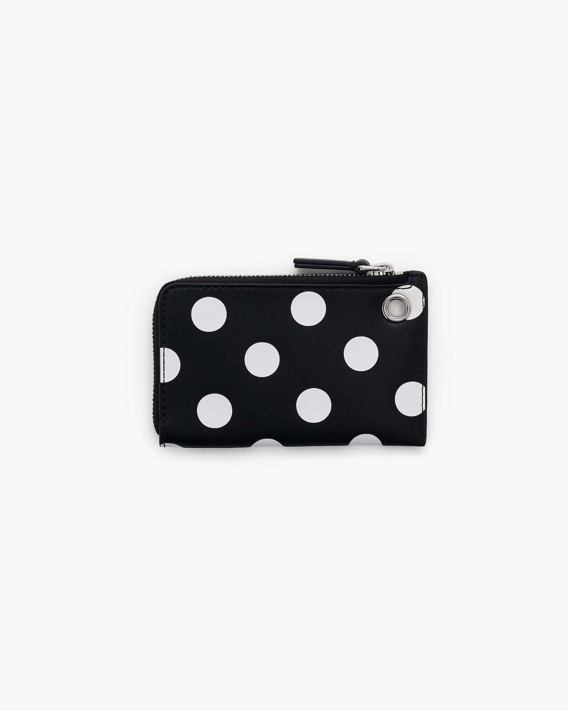 The Dots Top Zip Charm Wallet - Black Multi