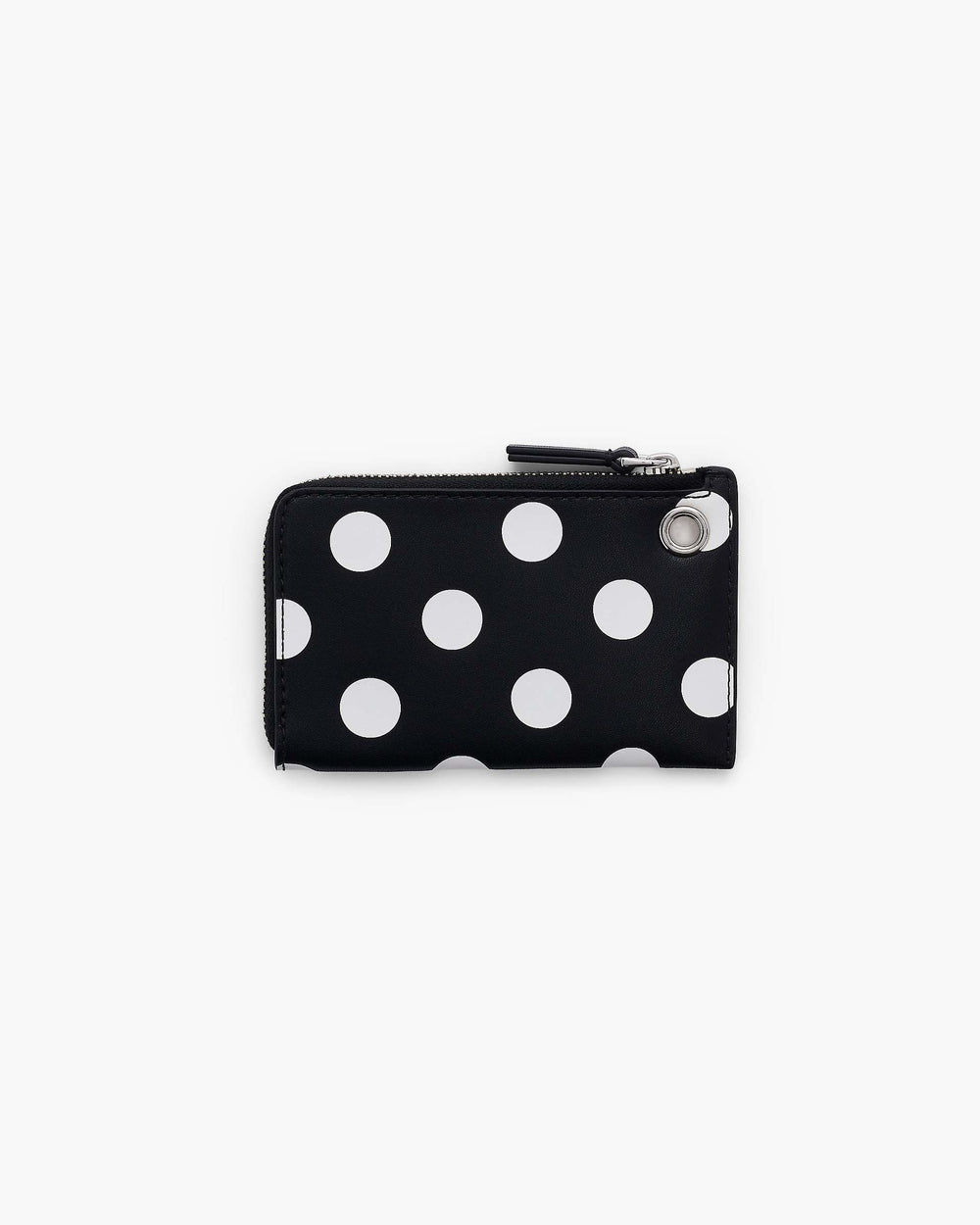 The Dots Top Zip Charm Wallet - Black Multi