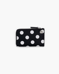 The Dots Top Zip Charm Wallet - Black Multi