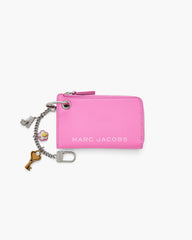 The Top Zip Charm Wallet - Bow Pink