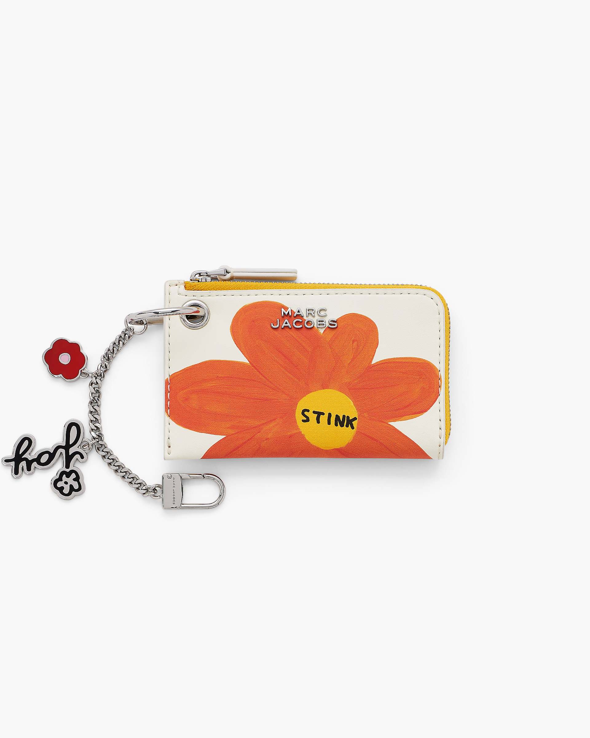 David Shrigley X Marc Jacobs Top Zip Charm Wallet - White Multi
