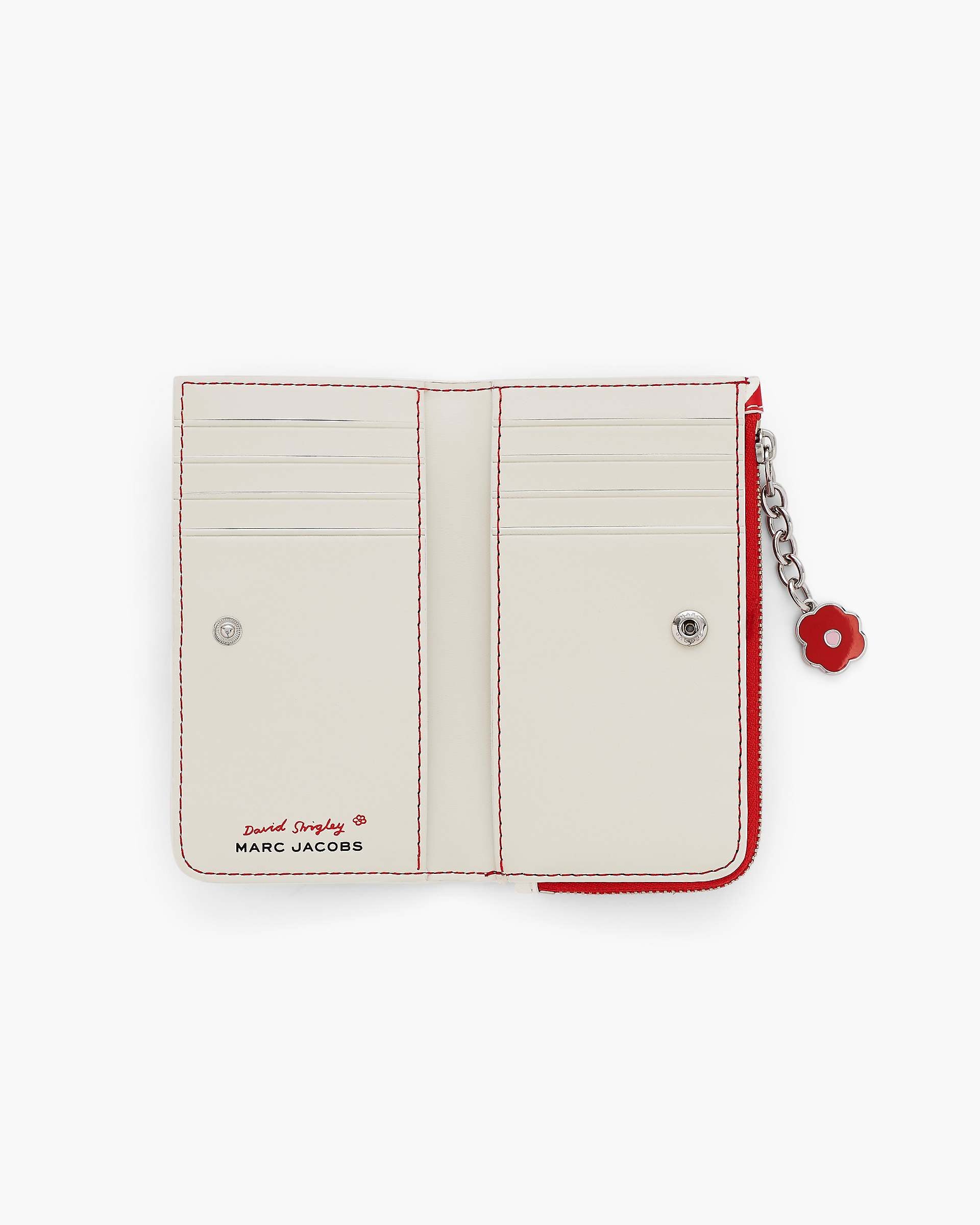 David Shrigley X Marc Jacobs Everyday Logo Slim Wallet - Red Multi
