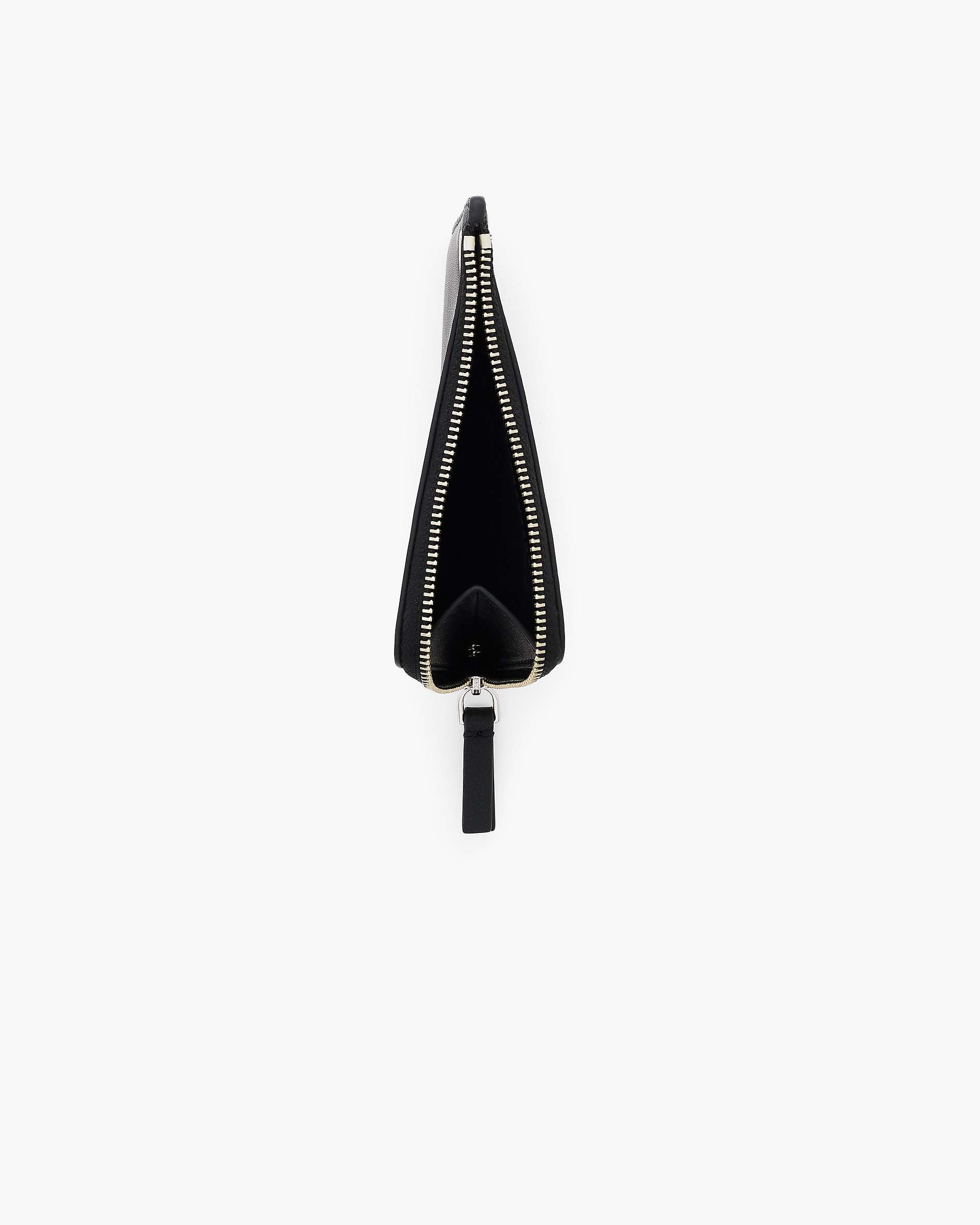 The Top Zip Charm Wallet - Black