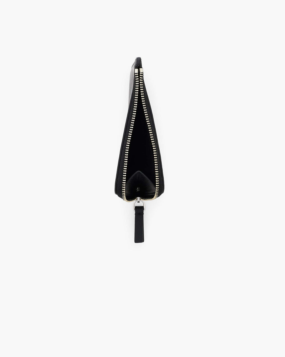 The Top Zip Charm Wallet - Black